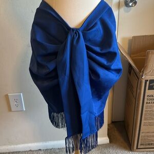 Blue ruffle skirt